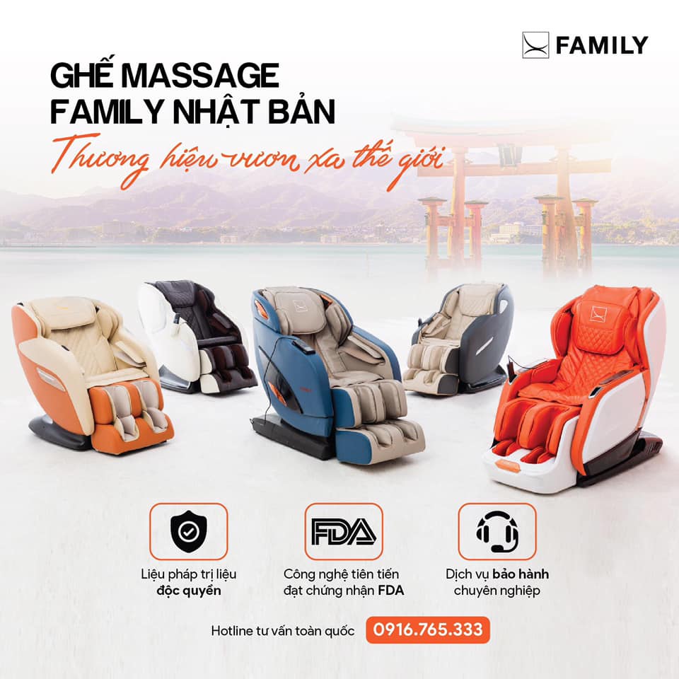 Ghế massage Family sản xuất tuân theo tiêu chuẩn RoHS